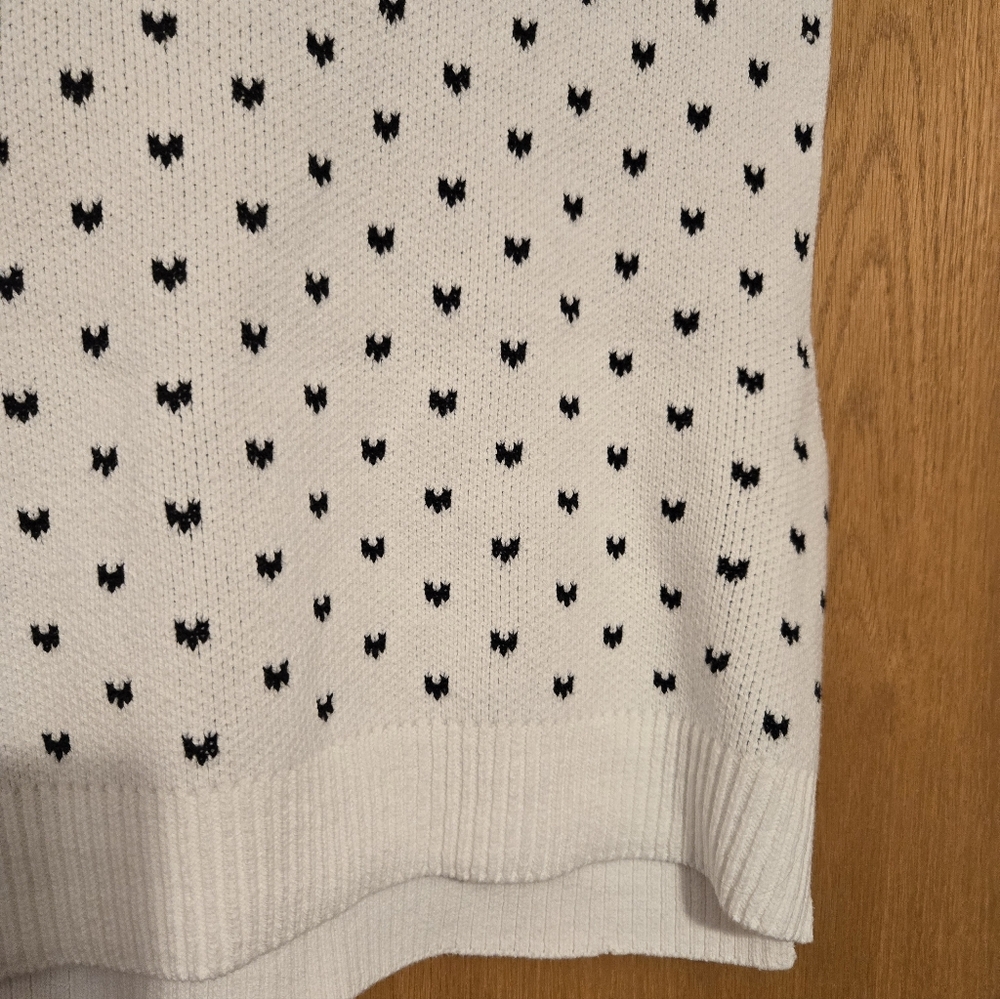 Free People Easy Street Sweater Vest Ivory Black Combo (S) - Picture 2 of 3